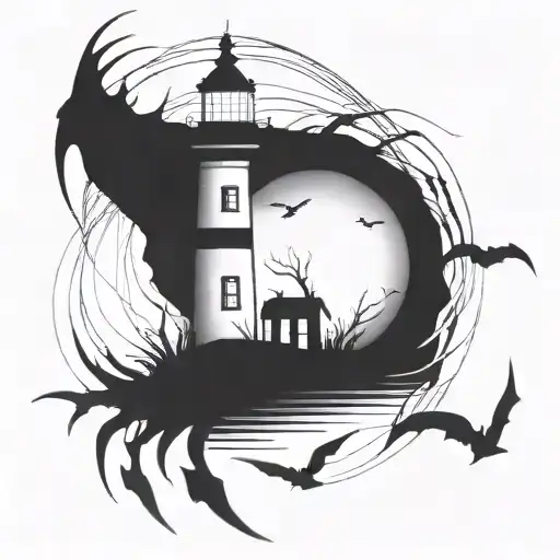 Dark Spook Erie Creepy Lighthouse Spikes