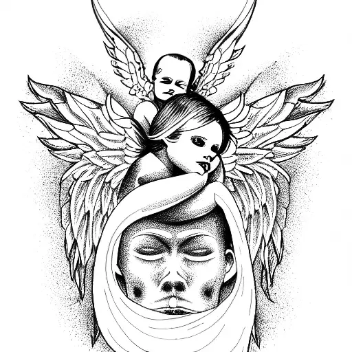 Angel And Demon On Shoulders