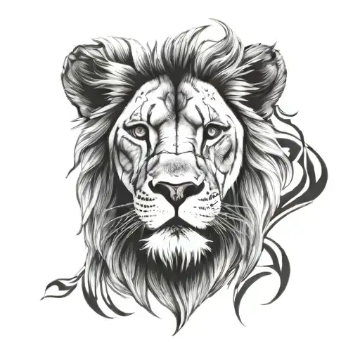 Imposing Lion With Eyes