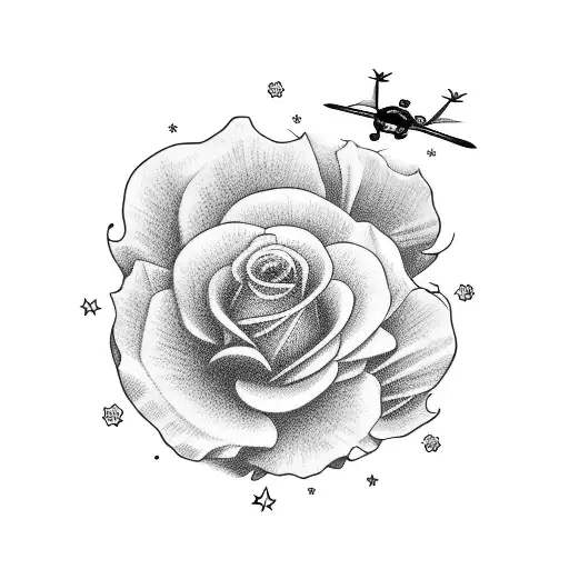 A Mesmerizing Tattoo Of A Cuervo Flying Over A Soccer Ball Surrounded By A Bed Of Roses
