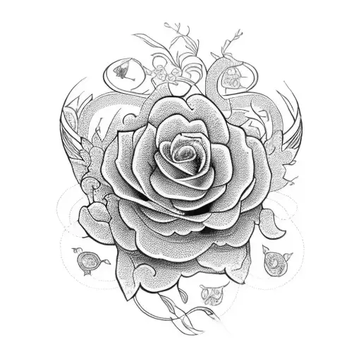 A Vibrant Bouquet Of Flowers Intertwined With Healing Symbols