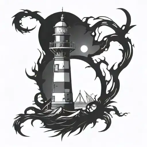 Dark Spiked Chaos Lighthouse Simple