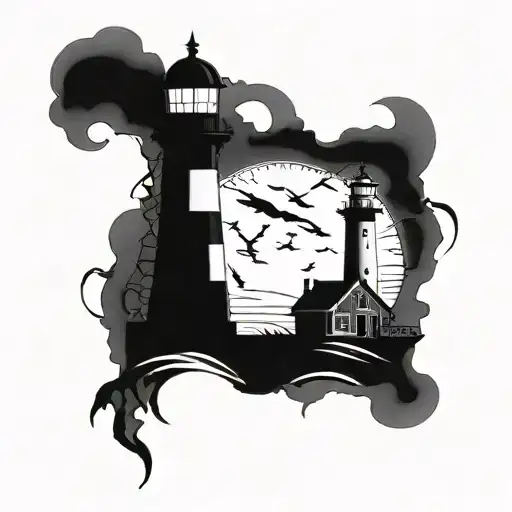 Dark Spiked Chaos Lighthouse Simple