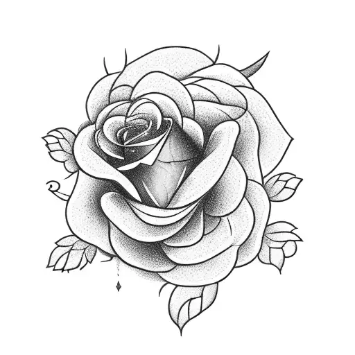 A Majestic Crow Perched On A Blooming Rose Bush