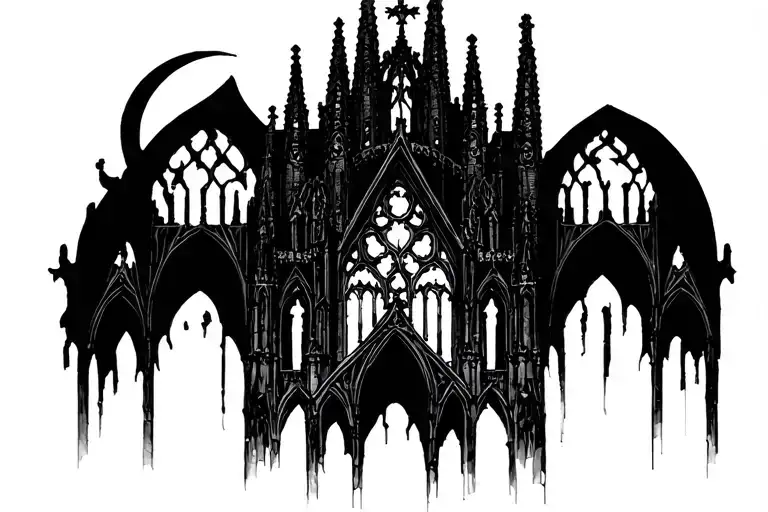Heavy Blackeork Gothic Cathedral Sagrada Familia Cybersigilism