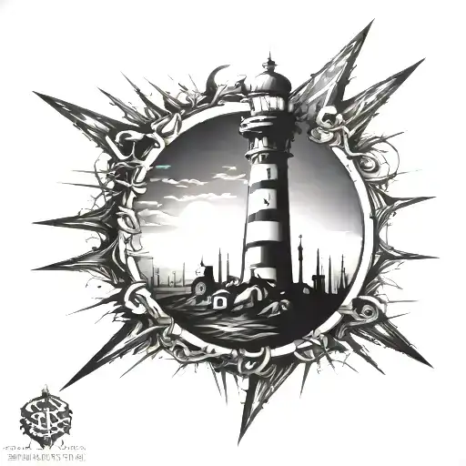 Dark Spiked Chaos Lighthouse Simple