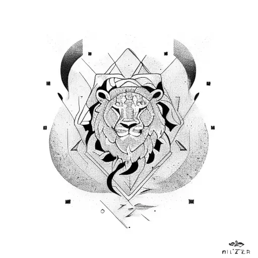 Leo Zodiac Minimalist With Nature Element