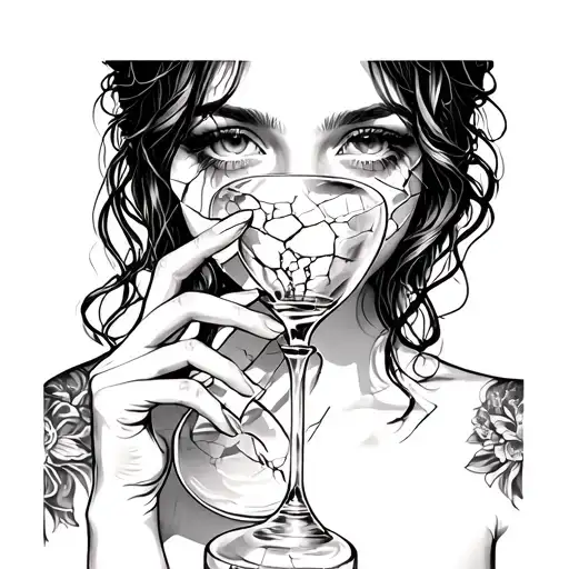 Girl With Broken Sandglass