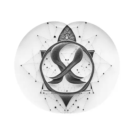 A Silhouette Of A Dog With An Infinity Symbol Incorporated Into Its Body