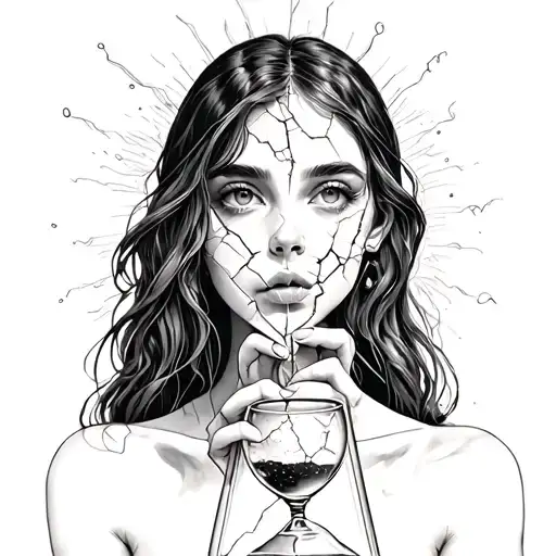 Girl With A Broken Sandglass