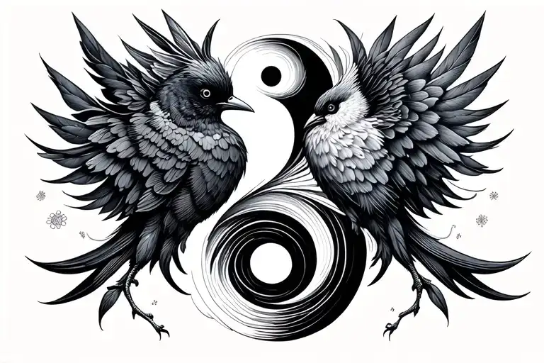 Yin And Yang Birds