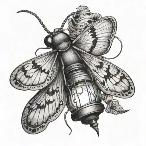 Moth With A Lantern On Its Abdomen