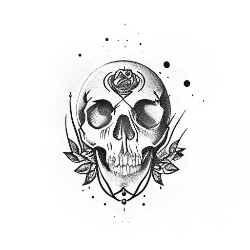 Lighting With A Skull In A Forest