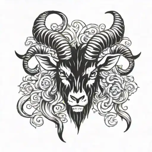 Demon Satan Head Goat