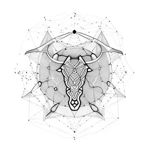 Guitar Strings Forming A Constellation Of Taurus