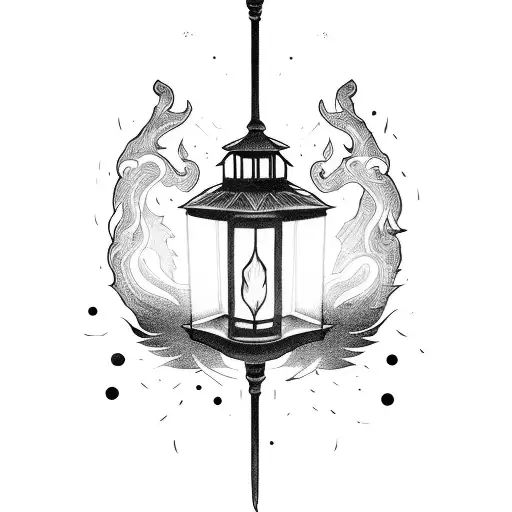 Mythical Lantern Lighting Flame Like Darkness