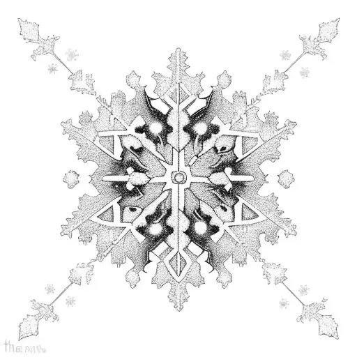 The Word Summer With A Snowflake