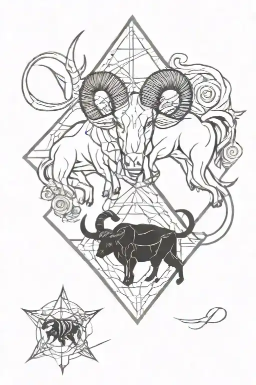 Taurus And Aries Combined Star Sign Intertwined