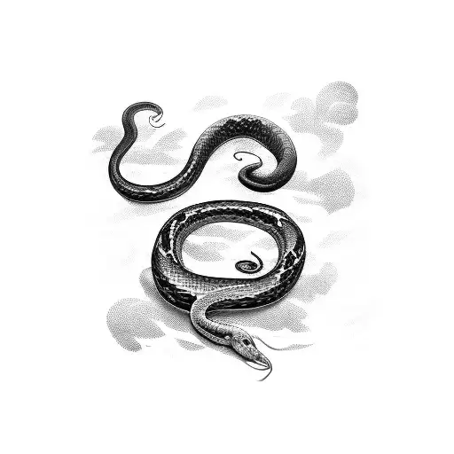 A Snake Wrapped Around A Guitar