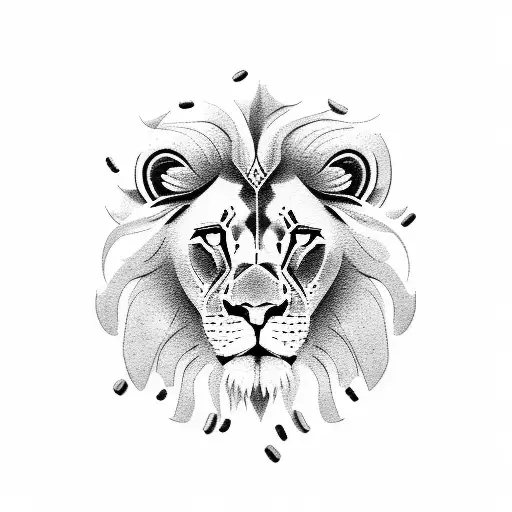 A Majestic Lion Surrounded By Coffee Beans