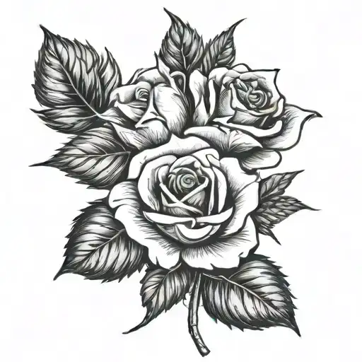 Rose And Weed On Chest