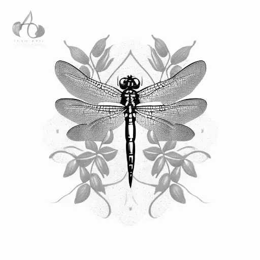 A Dragonfly Perched On A Coffee Bean Plant