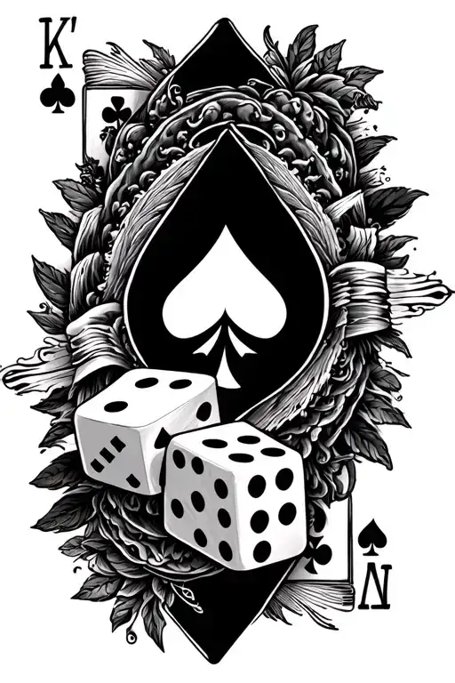 Playing Cards And Dice Forearm Sleeve