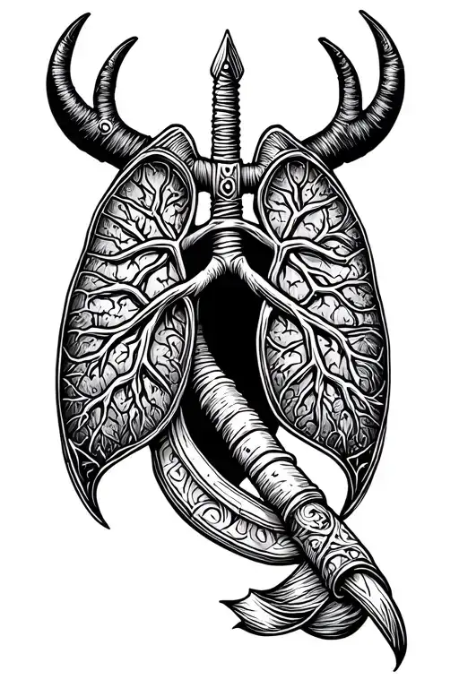 Viking Design With Lungs Cancer Survivor