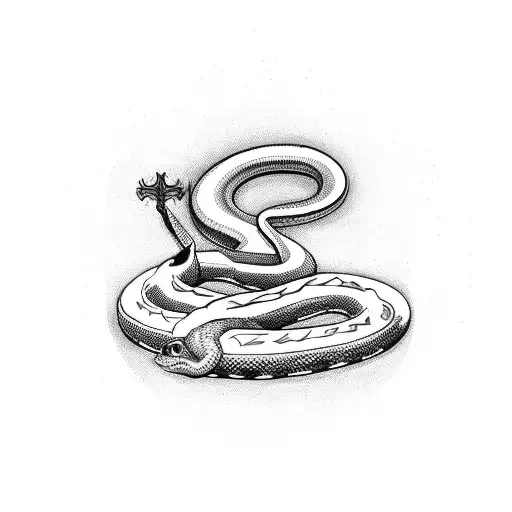 Roman Dagger With Snake Wrapping Around It