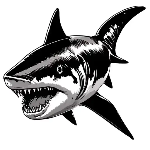 Small Shark Seen From Above The Ocean