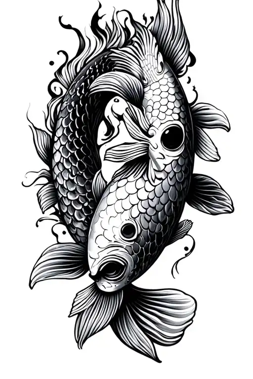 Koi Fish And Face