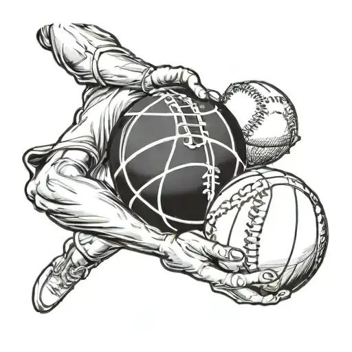 A Nurse Holding A Basketball And Football In One Hand And A Baseball In The Other