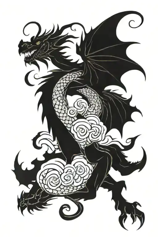 Dragon With Clouds Sleeve