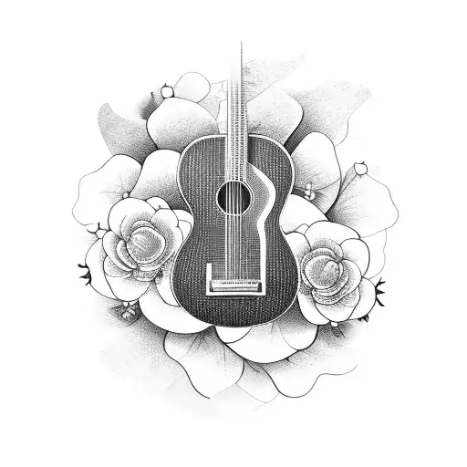 Guitar Made Of Germanium Flowers