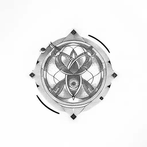 A Virgo Symbol Incorporated Into A Vinyl Record