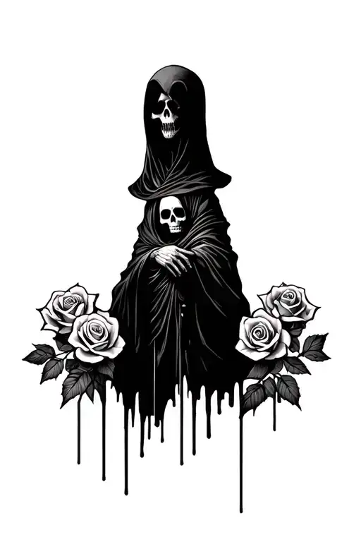 Grim Reaper W Roses