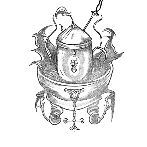 Witchy Whisk And Cauldron