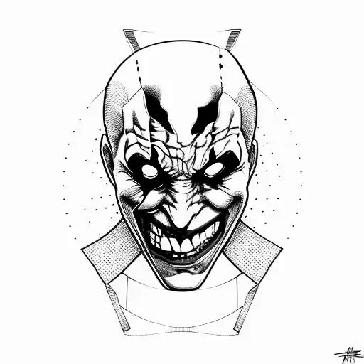 Joker And Deadpool Face Mash Up