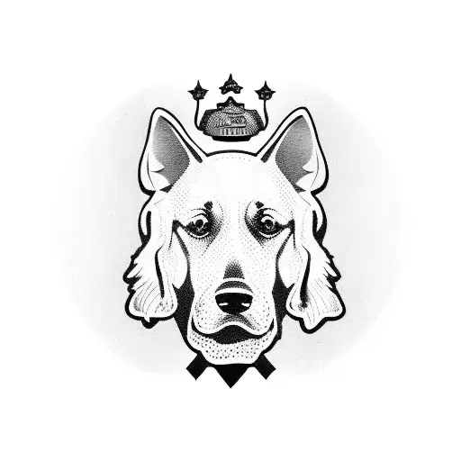 K9 Unit Dog With A Police Badge