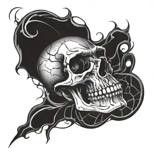 Skull Shuttered From Bullet