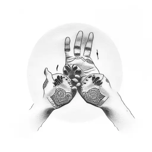 4 Seperate Dog Paws Memorial