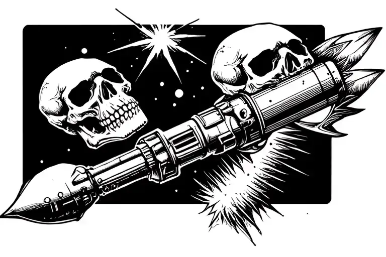 Skull And Rocket