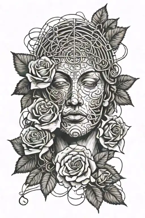 God Face With Wire Around It And Roses With A Bible Verse