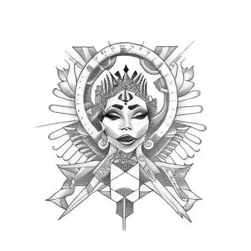 Chicano Style Full Leg Tattoo Based On Money