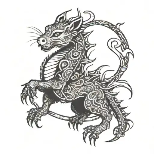 Year Of The Rat Dragon Tattoo Sagittarius Zodiac Sign