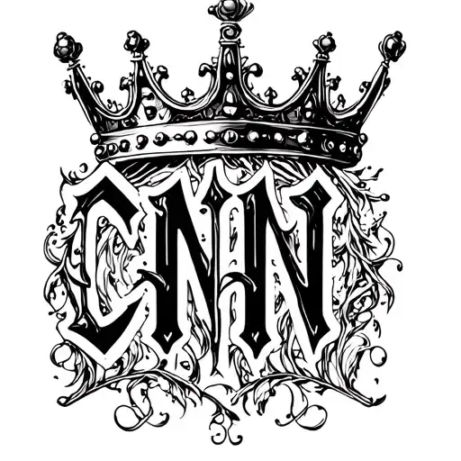 Crown On Top Of Letters Cmn
