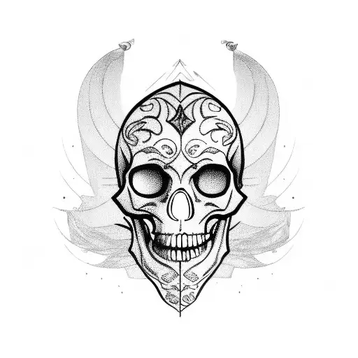 Leo And Aquarius Zodiac Signs In A Skull