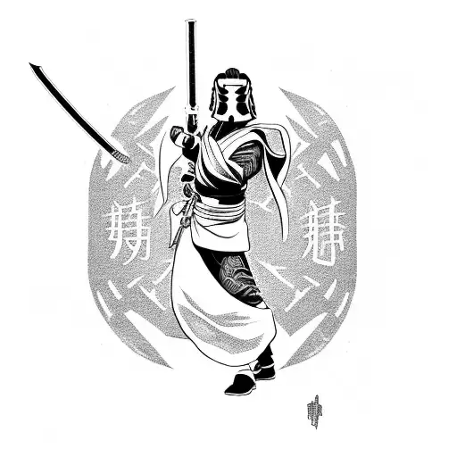 Ninja Samurai Lightsaber Battle