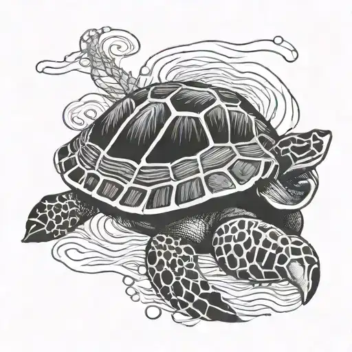 See Turtle Swimming