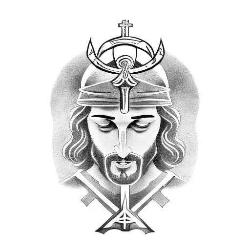 A Tattoo Capturing The Essence Of Jesus As The Ultimate Conqueror And Ruler